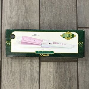 Limited Edition Wicked Conair Curling Iron Pink Iridescent NIB 1in
